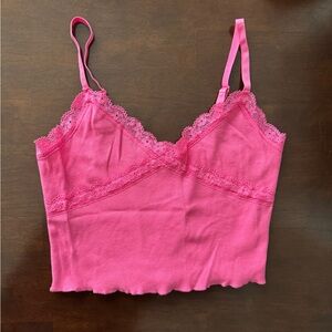 Ambiance Pink Lace Detail Top
